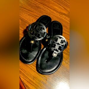 Black authentic Tory Burch miller sandals.